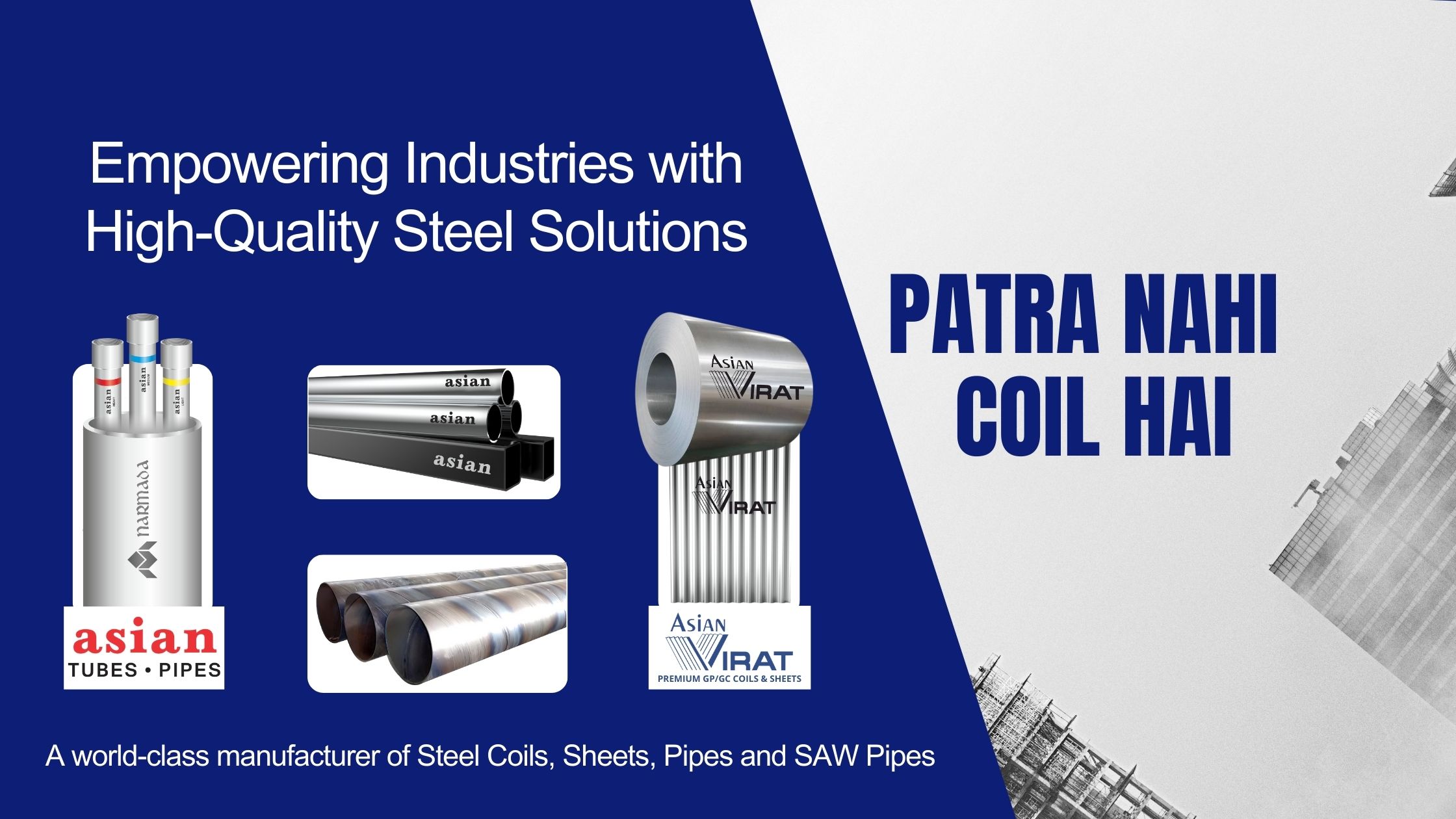 Manufacturer of Steel Pipes in India: Discover Asian Steels’ Products & Offering